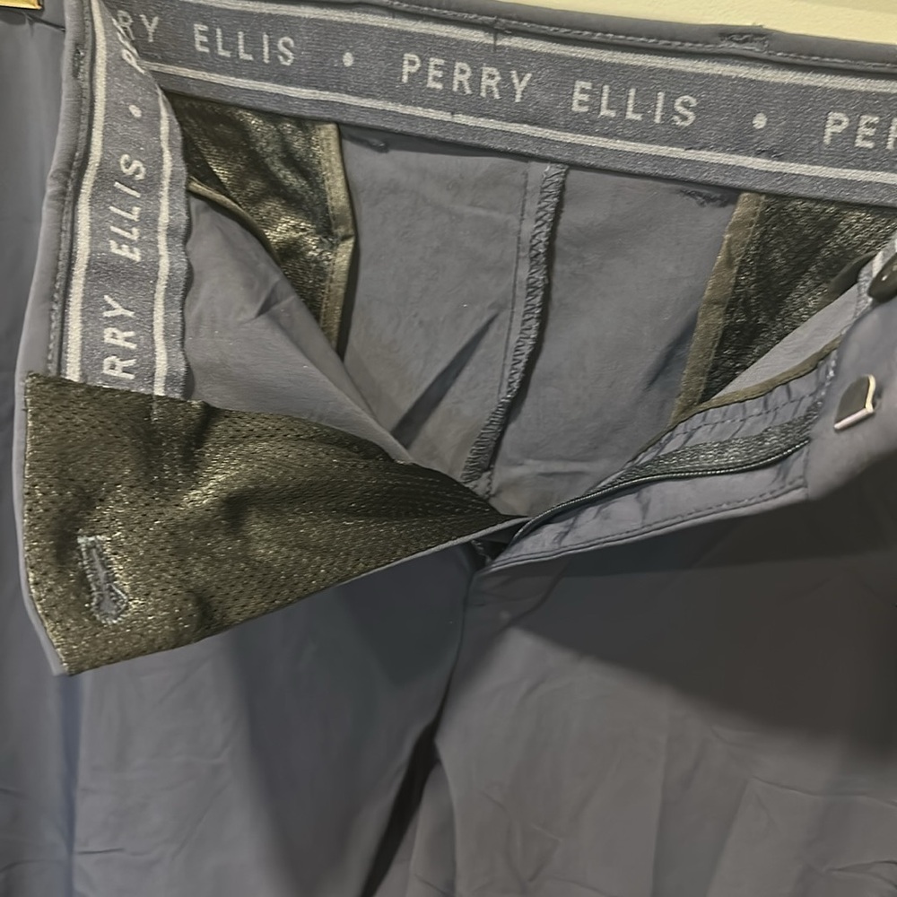 Perry Ellis Portfolio Slim Fit Men's Dress Pants Stretch Fabric 36x32 - Picture 4 of 5